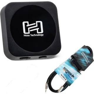 Hosa Bluetooth Adapter IBT-402 Audio Receiver Transmitter mit Verlängerungskabel - Schwarz