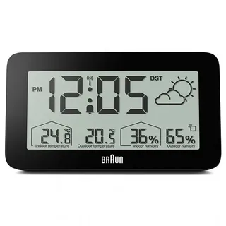 Braun BC13BP digitaler Wecker m. Wetterstation