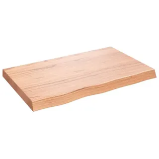 vidaXL Wandregal 80 x 50 x 6 cm Wandregal Hellbraun 80x50x6 cm Massivholz Eiche Behande braun