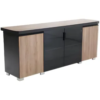 JVmoebel Sideboard Bürotisch Chef Exclusive aus Holz mit modernem Design und Stauraum (1 St., Sideboard), Made in Europa braun