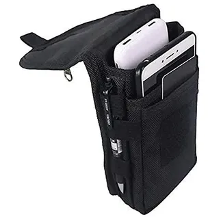 Yychan Große Smartphonetasche Gürteltasche,Geschenke für Männer,Handy Gürteltasche,Handytasche Werkzeughalter, Handyholster, Gürteltasche Herren Taillentasche für Wandern, Camping,Rettung, Schwarz