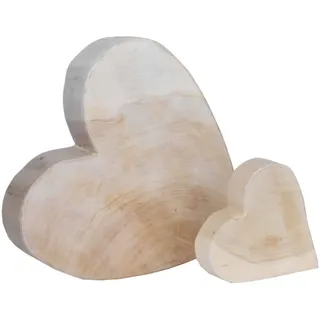 Holz-Herz Pappel natur Höhe 30cm
