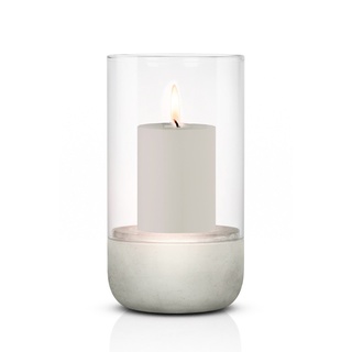 BLOMUS Pure Home Kerzenständer Windlicht CALMA L mit einer Kerze