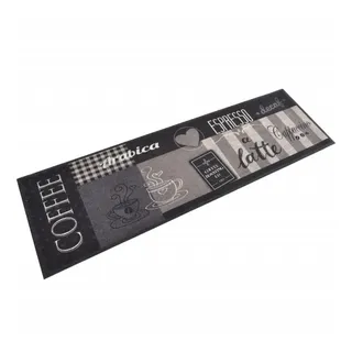 vidaXL Küchenteppich 45 x 150 cm Schwarz