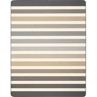 Biederlack Horizon nature Kuscheldecke 220 x 240 cm Grau