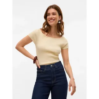 Vero Moda Stricktop VMPOPPY SS OFF SHOULDER TOP VMA NOOS beige XS (34)