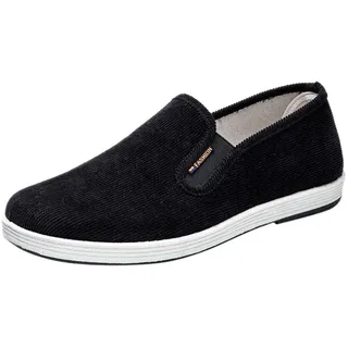 Generisch Canvas Schuhe Herren Slip-On Sneakers Bequeme Schlupfschuhe Business Freizeitschuhe Unisex alte Peking-Stoffschuhe Traditionelle chinesische Slipper Niedrige Hausschuhe Strandlatschen - 44 EU