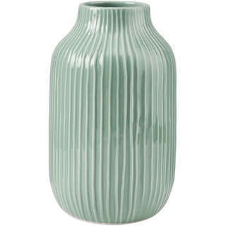 BUTLERS Blumenvase Hanami Mintgrüne Keramik Vase Ø 13cm und 23cm hoch | Moderne Deko-Vase für Pampasgras | Japanische Tischdeko oder als Buchvase