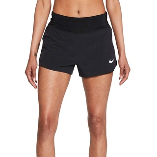Nike Damen Eclipse 2-In-1 Shorts, Black/Reflective Silver, XL