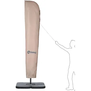 Sekey Schutzhülle Sonnenschirmhülle Taupe Sonnenschirm Abdeckung, Xxxl Bis 300cm Ampelschirm
