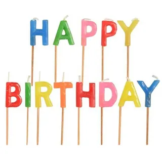 Papstar Geburtstagskerzen Happy Birthday mehrfarbig