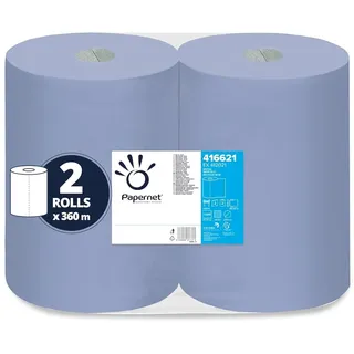 PAPERNET Putztuchrolle 2-lagig à 37,3 cm, 1000 Blatt 2er Pack