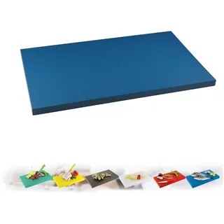 Schneidbrett, Gastro Schneidebrett Kunststoff Küchenbrett Schneidebretter, in (XL oder XXL) (Blau, (XXL) 60 x 40 x 2 cm)