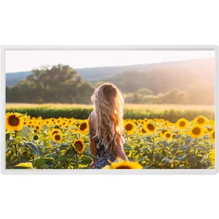 24-Zoll-27-Zoll-32-Zoll-Digital-Fotorahmen kann an der Wand montiert Werden, mit Bewegungssensor IPS-HD-Bildschirm, Vollbild-Fotorahmen mit Fernbedienung (Color : White, Size : 32 inches)