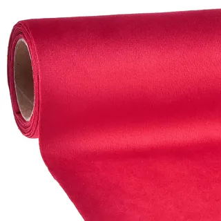 Samt Tischläufer Rot Glänzend 28x270cm Deko Stoff