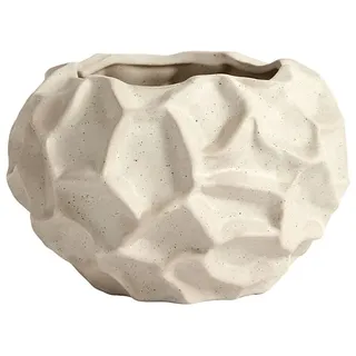 Muubs Vase "Soil" in Creme - (H)11,5 x Ø 18 cm