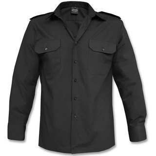 Mil-Tec Diensthemd Langarm schwarz, Größe 3XL