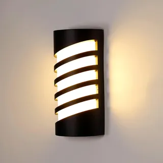 Outdoor / Indoor Wandleuchte, Modern 10w Led Outdoor Wandleuchte Wasserdicht Ip65 1100lm 3000k Warmweiß Leuchte Wandleuchte Für Garten Terrasse Terrasse Schlafzimmer Zuhause Flur Deko