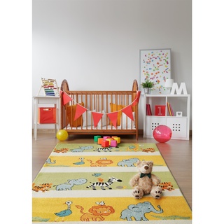 benuta Kinderteppich Noa Africa Multicolor 140x200 cm | Teppich für Spiel- und Kinderzimmer