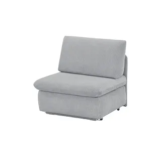 Sofa.de Schlafsessel Etta Kunstleder 88 x 88 x 96 cm Grau mit Schlaffunktion