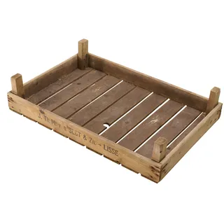 Vintage-Möbel24 GmbH 8 Stabile Holzsteigen 75x51x9cm - Rustikale Holzkiste als Wandregal Küchenregal Badregal Gewürzregal Regal Kistenregal Obstkistenregal - rustikale Obstkiste