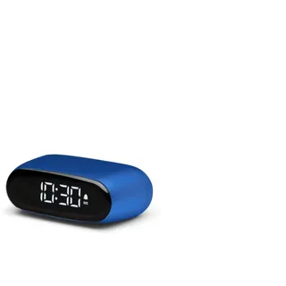 Lexon Kleiner digitaler Wecker für Schlafzimmer MINUT, wiederaufladbare Nachttischuhr mit Touch-Sensor, einstellbare Lautstärke und Helligkeit und LCD-Display, Option für schwaches Licht