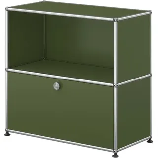 USM Haller Sideboard, mit einer Klapptür Olivegrün