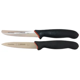 Giesser Messerset Messer PrimeLine Chef 11 cm Klingenlänge Universalmesser mit Wellenschliff Arbeitsmesser Messer PrimeLine Chef 10 cm Klingenlänge Officemesser Gemüsemesser