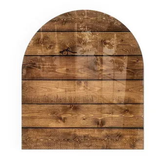 Tulup Glasplatte für Kamin 80 x 70 x 0,4 cm Funkenschutzplatte Braun