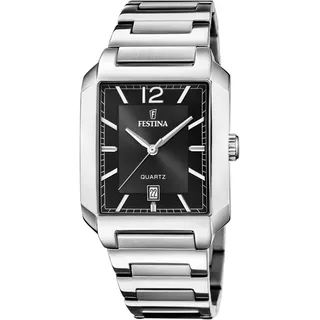 Festina Herrenuhr Analog aus Edelstahl 316l Silberfarben