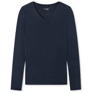 SCHIESSER Mix Relax Pyjama-Shirt Blau 4XL