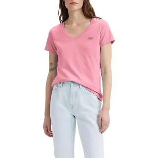Levi's Damen Perfect V-Neck T-Shirt,Tameless Rose,L
