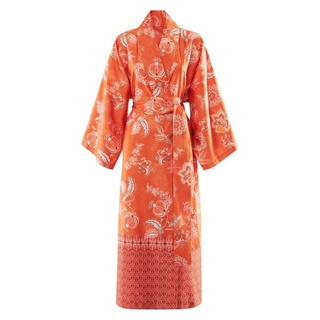 Bassetti Kimono bassetti Kimono Damen Chiaia Kollektion 2024, Gürtel, Kimono Style, leichte Baumwolle, langanhaltenden Farbbrillanz rot