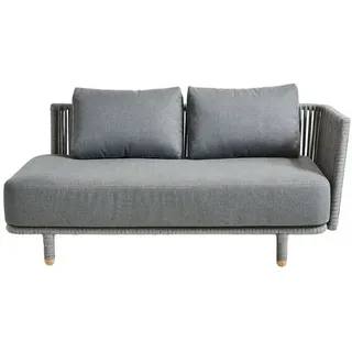 Cane-line Gartensofa-Modul Moments, Rope Grau