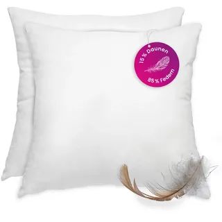 Wometo Feder- & Daunenkissen Premium 40 x 40 cm Weiß