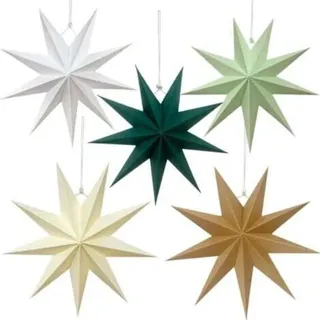 5er-set Weihnachtssterne Aus Papier – 30 Cm – Faltbare Sterne – Tischdekoration Für Weihnachten, Schlafzimmer, Hochzeit, Geburtstag