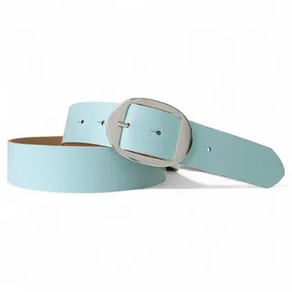 FRONHOFER Hüftgürtel Damen Rindsleder (1-St) sportlich, ovale Schnalle, für Jeans blau Körperumfang 105 cm / Gesamtlänge 120 cm