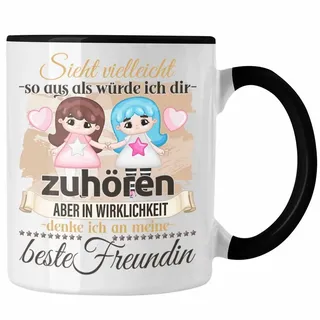 Trendation Tasse Trendation - Beste Freundin Geschenk Tasse BFF Liebhaber Geschenkidee schwarz