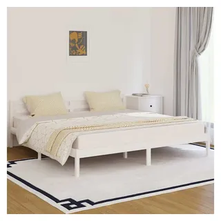 vidaXL Massivholzbett  200 x 200 cm weiß