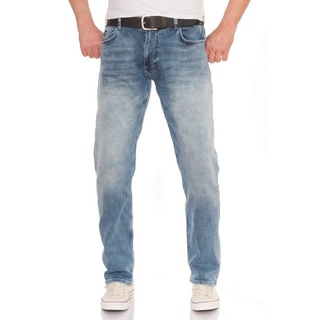 Miracle of Denim Straight-Jeans M.O.D Thomas Comfort Rabick Blue blau W38 / L36