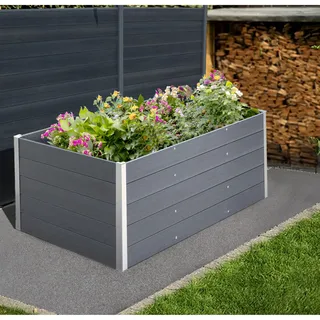 vidaXL Hochbeet 200 x 100 x 54 cm Grau
