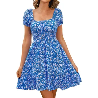 GENGX Elegante Kleider zur Hochzeit,Kleid midi,Kleid dunkelgrün,konfikleider,minikleid schwarz,schöne Kleider für Hochzeit,leoprint Kleid,Damenkleider elegant,enges schwarzes Kleid,Kleid Winter - S