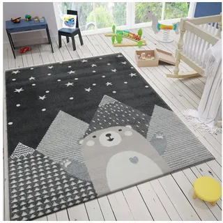 Vimoda Kinderteppich Tiere Design, mit freundlichen Effekt, Rechteckig, Teppich, Kinderzimmer, Babyzimmer, Schlafzimmer, Mädchen, Jung bunt|weiß 120 cm x 170 cm