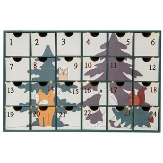 Star Trading Beleuchteter Weihnachtskalender Forest Friends aus Holz