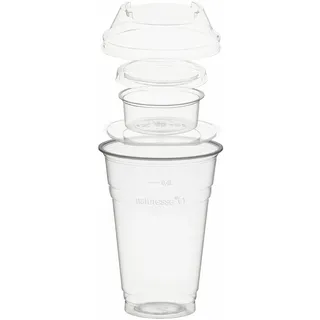 VEPATIM 100 Trinkbecher 400ml+Domdeckel+Einsatzbecher stapelbar PLA