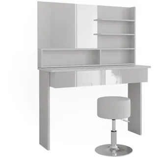 Vicco Schminktisch, Azur Weiß/Weiß Hochglanz 120 cm