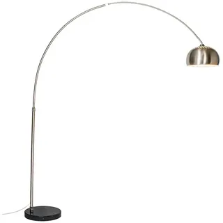 QAZQA Bogenleuchte 32 cm Verstellbar Schwarz