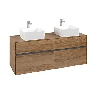 Waschbeckenunterschrank 140 x 55 cm Kansas Oak