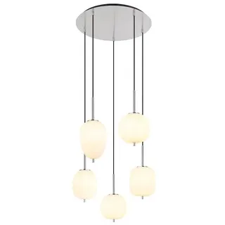Globo 15345-5NO Blacky I Hängeleuchte Metall Nickel Matt, 5X E14