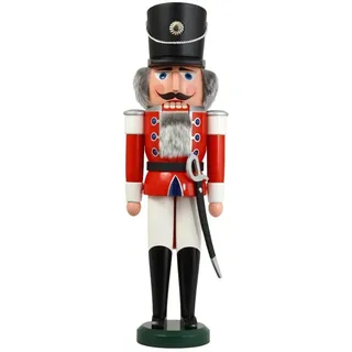 Seiffener Volkskunst Nussknacker Husar rot Größe 60 cm